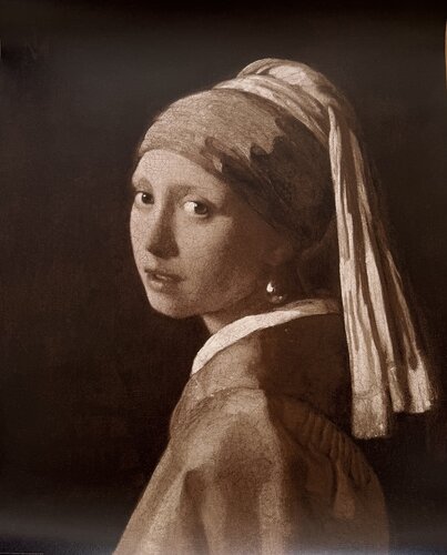 J.Vermeer (1832-1675), Jeune fille à la perle, The Hague, Mauritshuis, copyright Photo Scala Florence, 2009, Large format by Johannes Vermeer, 인쇄 for Sale on Singulart