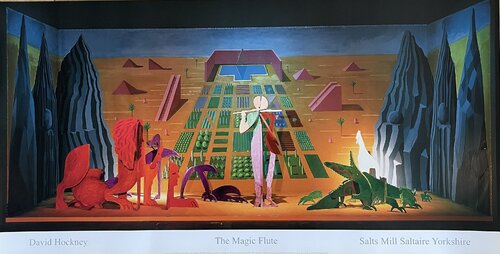 David Hockney - The Magic Flute Poster, 1983, copyright David Hockney 2001, Printed in the UK van David Hockney, Afdruk te koop op Singulart