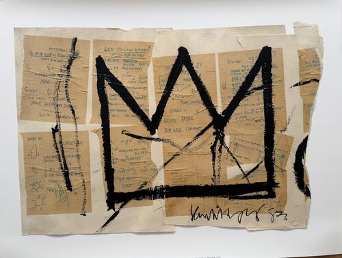 Jean Michel Basquist (1960-1988), Untitled (Crown), 1982,  Copyright Estate of Jean Michel Basquiat, Licensed by Artestar New York, Printed in the UK 22/57 OZMHO1 large format by Jean-Michel Basquiat, Print for Sale on Singulart