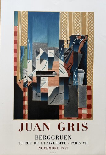 Juan Gris (1887–1927),  Violin and Guitar,  Exhibition Poster, 1977, Berggruen Gallery, Printed in France de Juan Gris, Impresión a la venta en Singulart