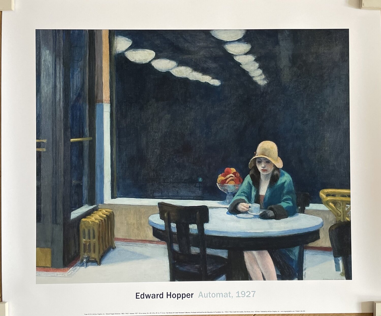 Fine Art Prints Edward Hopper Nighthawks - Stampa Artistica Da Parete Con Cornice, 45,5 X 50,5 Cm : Edward Hopper - Foto 3