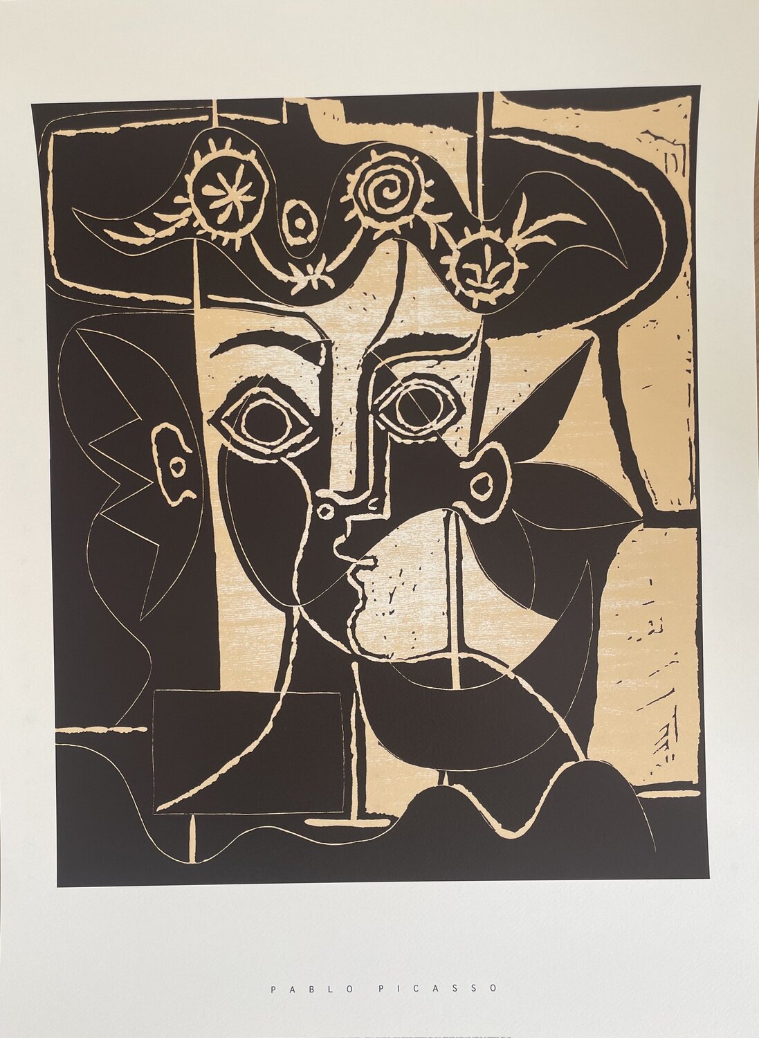Pablo Picasso (1881-1973), Femme au Chapeau Orne, 1962, Copyright 1998 Succession Pablo Picasso- SOFAM, Belgique, Henri Segers Editions, Printed in Italy Pablo Picasso Print for sale