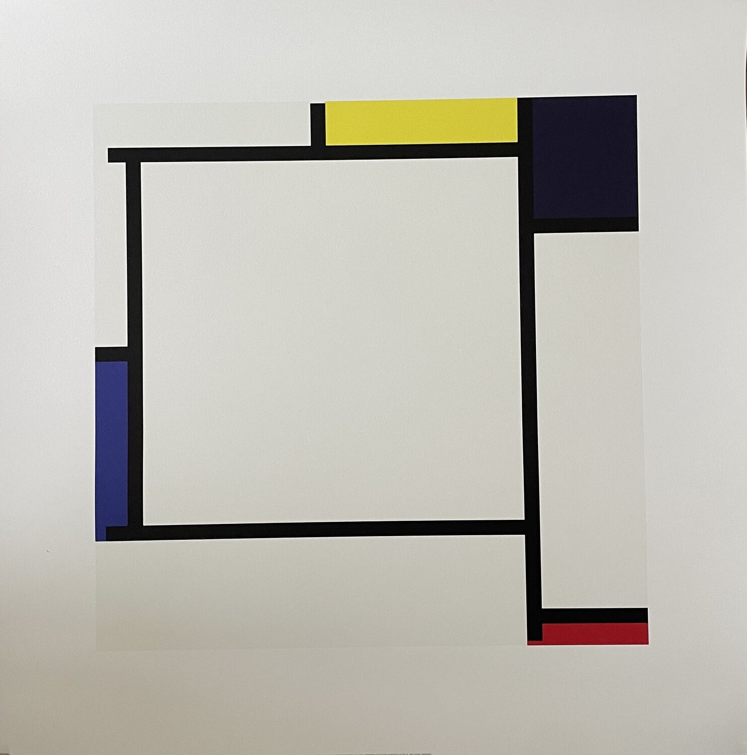 Piet Modrian (1872-1944), "Composition 2 " 1922,  Printed in Belgium. Piet Mondrian Druck zu verkaufen