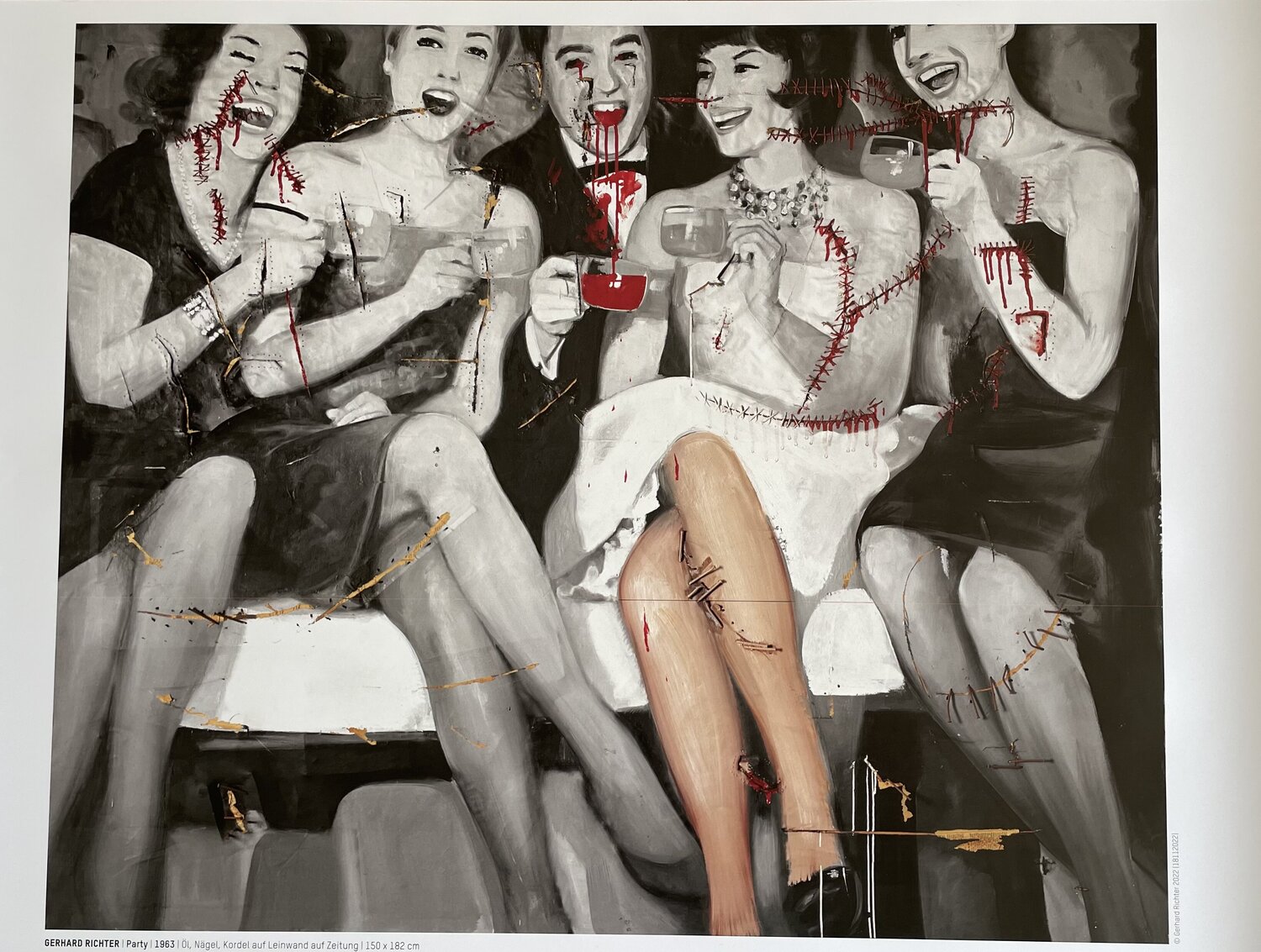 Gerhard Richter, Party, 1963, copyright Gerhard Richter 2022, Printed in Germany Gerhard Richter Stampa in vendita