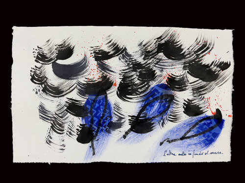 The other night at the bottom of the ocean by Livio Stabile, Work on Paper for Sale on Singulart