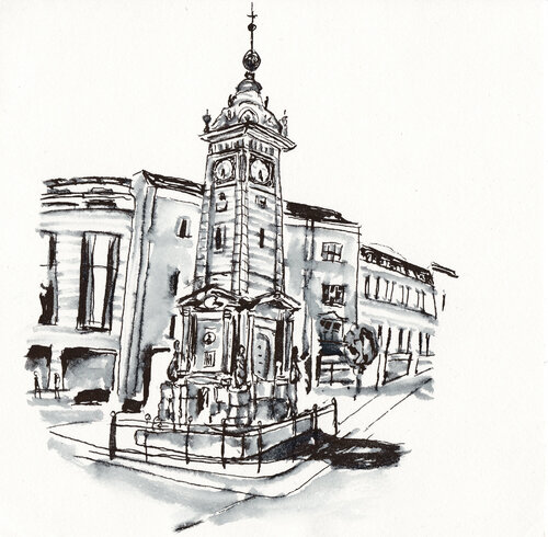 Clock Tower in Brighton (UK) 2 by Karina Brzostowski, Work on Paper for Sale on Singulart