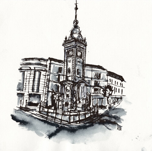 Clock Tower in Brighton (UK) 1 di Karina Brzostowski, Opera su carta in vendita su Singulart