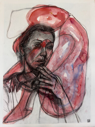 Kintsugi Woman/Selfportrait by Karina Brzostowski, Work on Paper for Sale on Singulart