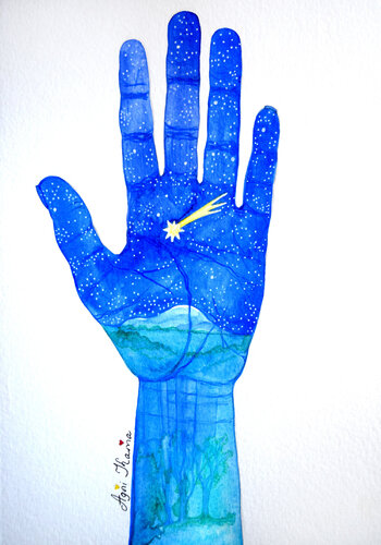 Make a wish, darling di OLEKSANDRA PETROVSKA, Opera su carta in vendita su Singulart