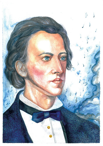 Frederic Chopin di OLEKSANDRA PETROVSKA, Opera su carta in vendita su Singulart