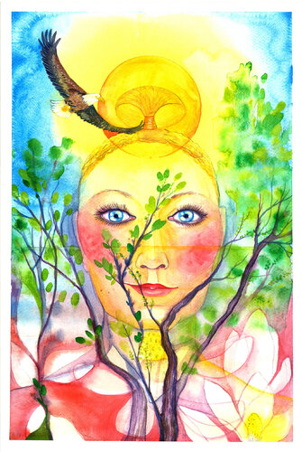 Spring Blessings by OLEKSANDRA PETROVSKA, Work on Paper for Sale on Singulart