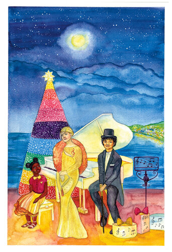 Once in December van OLEKSANDRA PETROVSKA, Werk op papier te koop op Singulart