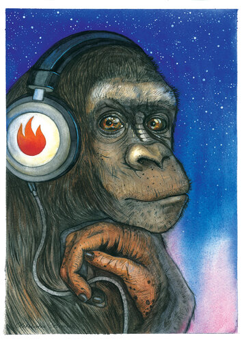 Monkey by OLEKSANDRA PETROVSKA, Work on Paper for Sale on Singulart