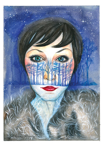Cold night di OLEKSANDRA PETROVSKA, Opera su carta in vendita su Singulart