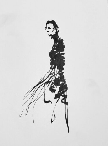 0043-SHORTS series // OPEN // fountain pen par Jayme Mestieri, Dessin en vente sur Singulart