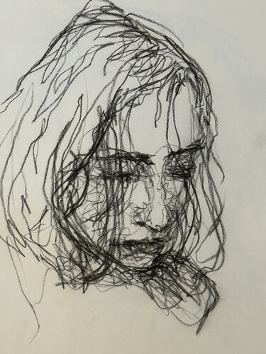 0086- 1LINE series // back // fountain pen by Jayme Mestieri, Drawing for Sale on Singulart