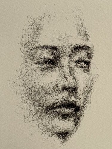 00801 1LINE series // MASK-01 // fountain pen di Jayme Mestieri, Disegno in vendita su Singulart