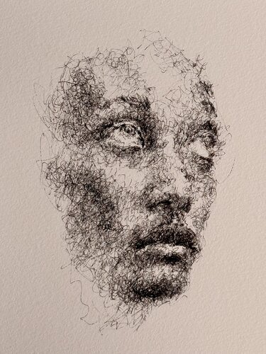 00801 1LINE series // wonder // fountain pen van Jayme Mestieri, Tekening te koop op Singulart