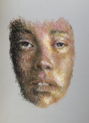 Pastel lady // PURE FACE WONDER von Jayme Mestieri, Zeichnungen kaufen auf Singulart