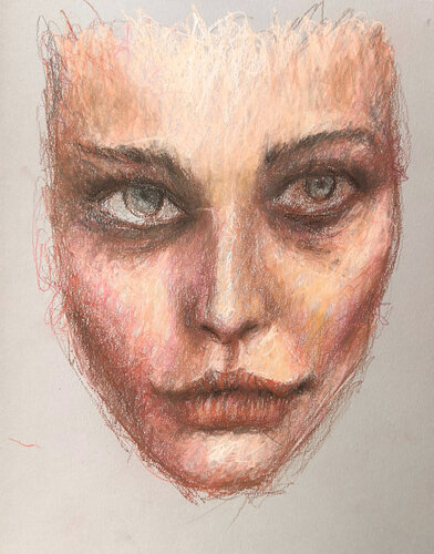 Pastel lady // PURE FACE SMILE di Jayme Mestieri, Disegno in vendita su Singulart