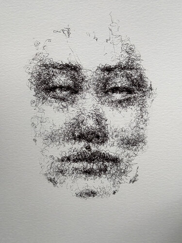 MASKS INDIFERENCE by Jayme Mestieri, Drawing for Sale on Singulart