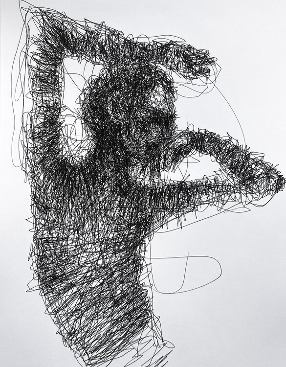 0084- 1LINE series // BACK // fountain pen Jayme Mestieri