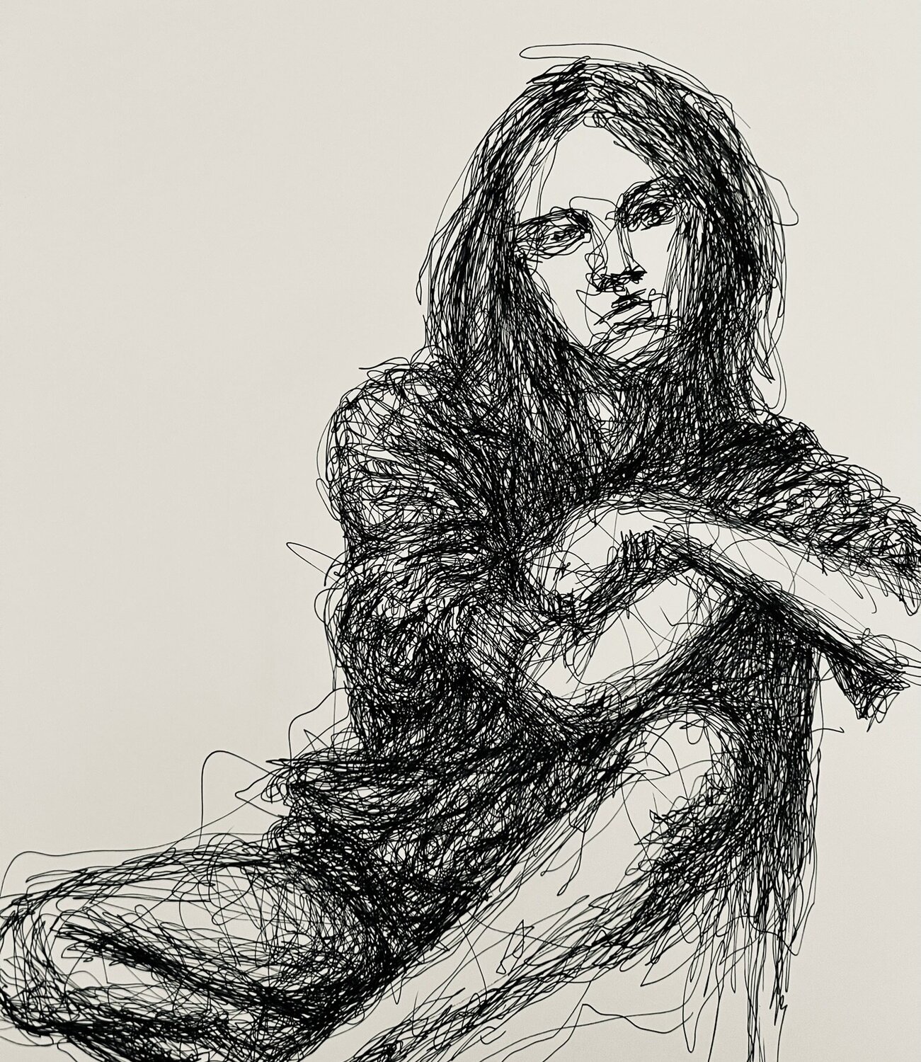 00801 1LINE series // REST // fountain pen Jayme Mestieri Zeichnungen zu verkaufen