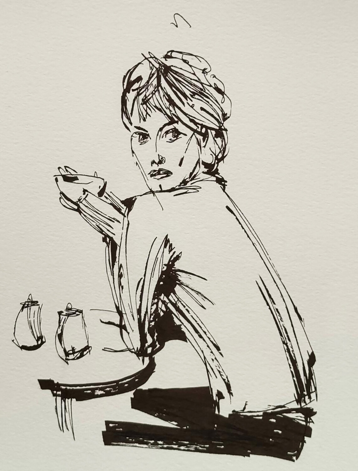 LADY AT CAFE Jayme Mestieri