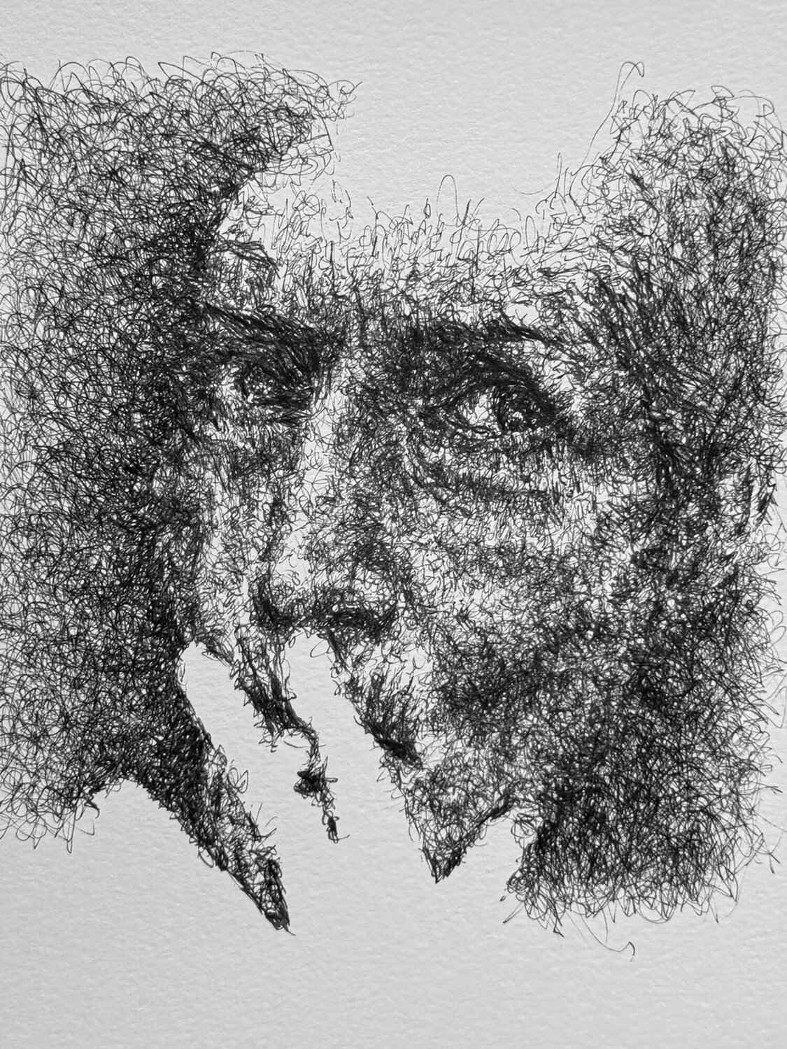0085- 1LINE series // SMILE //INHALE Jayme Mestieri Zeichnungen zu verkaufen