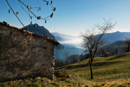 LAGO D'ISEO ITALIA 2024 005 di JEAN-LUC WASMES, Fotografia in vendita su Singulart