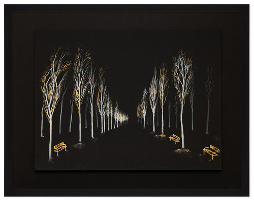 Silent Avenue di Evi Schartner, Pittura in vendita su Singulart