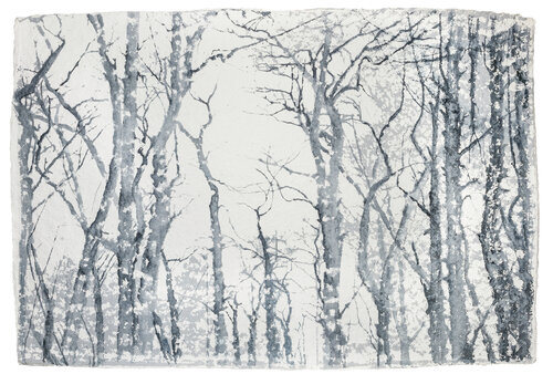 Winter Lines in Grey by Evi Schartner, Painting for Sale on Singulart