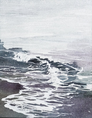 白浪を紡いでゆく di Ayano Nakajima, Pittura in vendita su Singulart