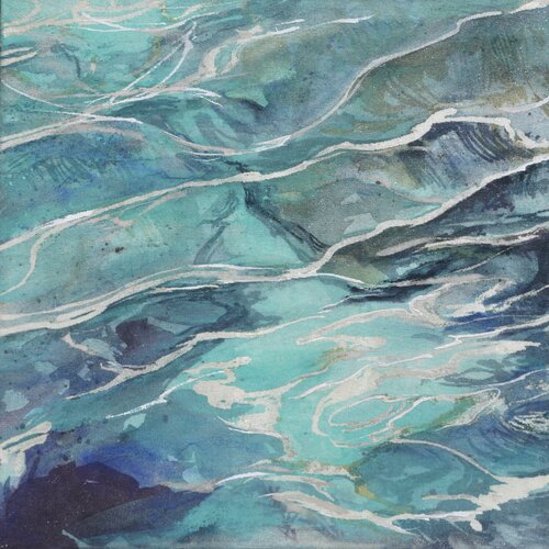 Floating in the depth di Ayano Nakajima, Pittura in vendita su Singulart