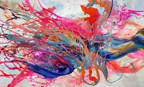 ... and the Butterfly goes wild von Claudia Botz, Malerei kaufen auf Singulart