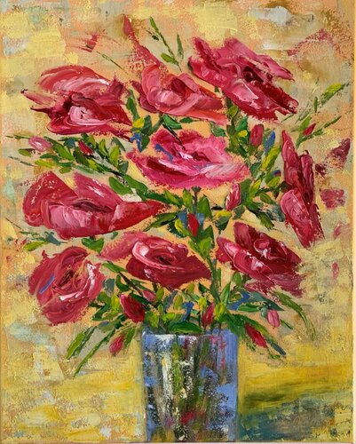 Bouquet in a Vase von Olga Ben Zur, Malerei kaufen auf Singulart