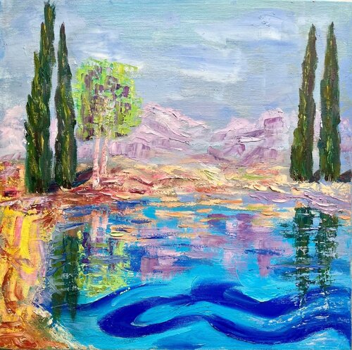 "Reflection of a Spring Stream" von Olga Ben Zur, Malerei kaufen auf Singulart
