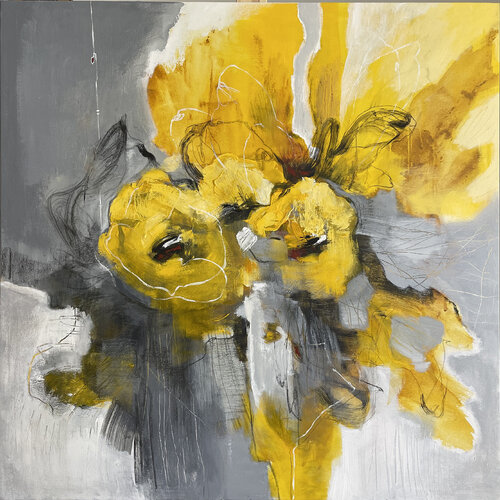 Golden Bloom de Anastasiia Krykun, Pintura a la venta en Singulart
