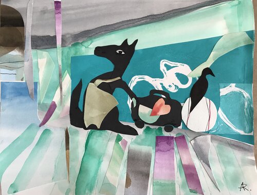 Love in  a Suitcase van Alexandra Rozenman, Werk op papier te koop op Singulart