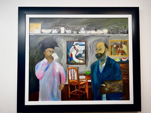 Basquiat conversation with Cezanne von Gracia Orah, Malerei kaufen auf Singulart
