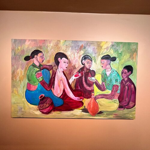 Brides bath , Getting ready to unite. van Fakhra Ijaz, Schilderij te koop op Singulart