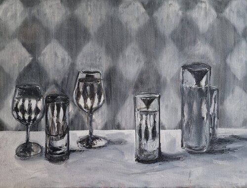 Black and White Harmony von Maya Jimsheleishvili, Malerei kaufen auf Singulart