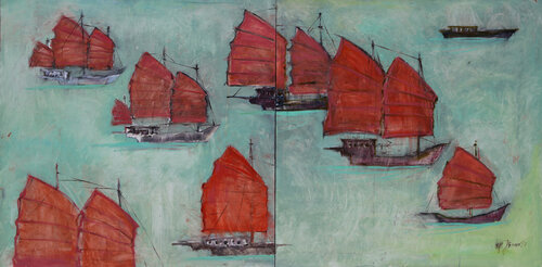 Looking for Adventures van Maya Jimsheleishvili, Schilderij te koop op Singulart