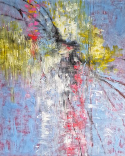 The Blue Portal van Maya Jimsheleishvili, Schilderij te koop op Singulart