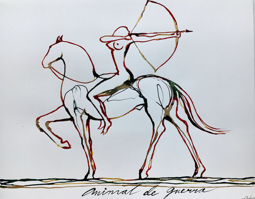 Animal de guerra van José Bedia, Werk op papier te koop op Singulart