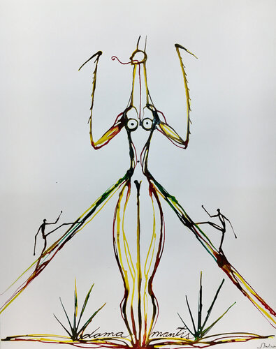 Dama Mantis van José Bedia, Werk op papier te koop op Singulart
