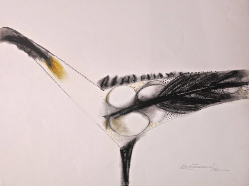 El gallo con amarillo van Raul Pozo Enmanuel, Werk op papier te koop op Singulart