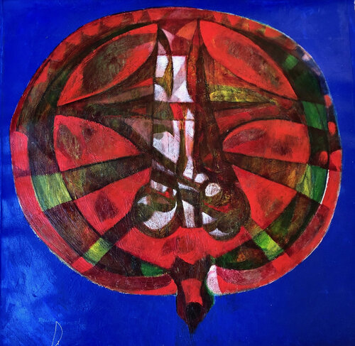 La Isla rojo van Raul Pozo Enmanuel, Schilderij te koop op Singulart