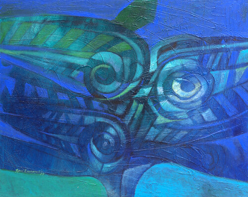 Tres Cabezas de pájaros par Raul Pozo Enmanuel, Peinture en vente sur Singulart