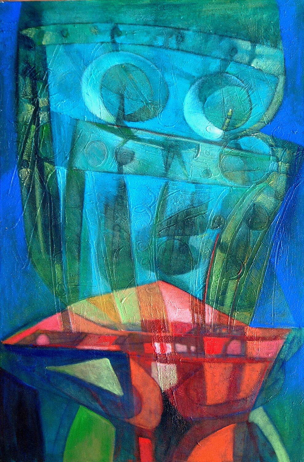 Formas en azul y rojo II Raul Pozo Enmanuel